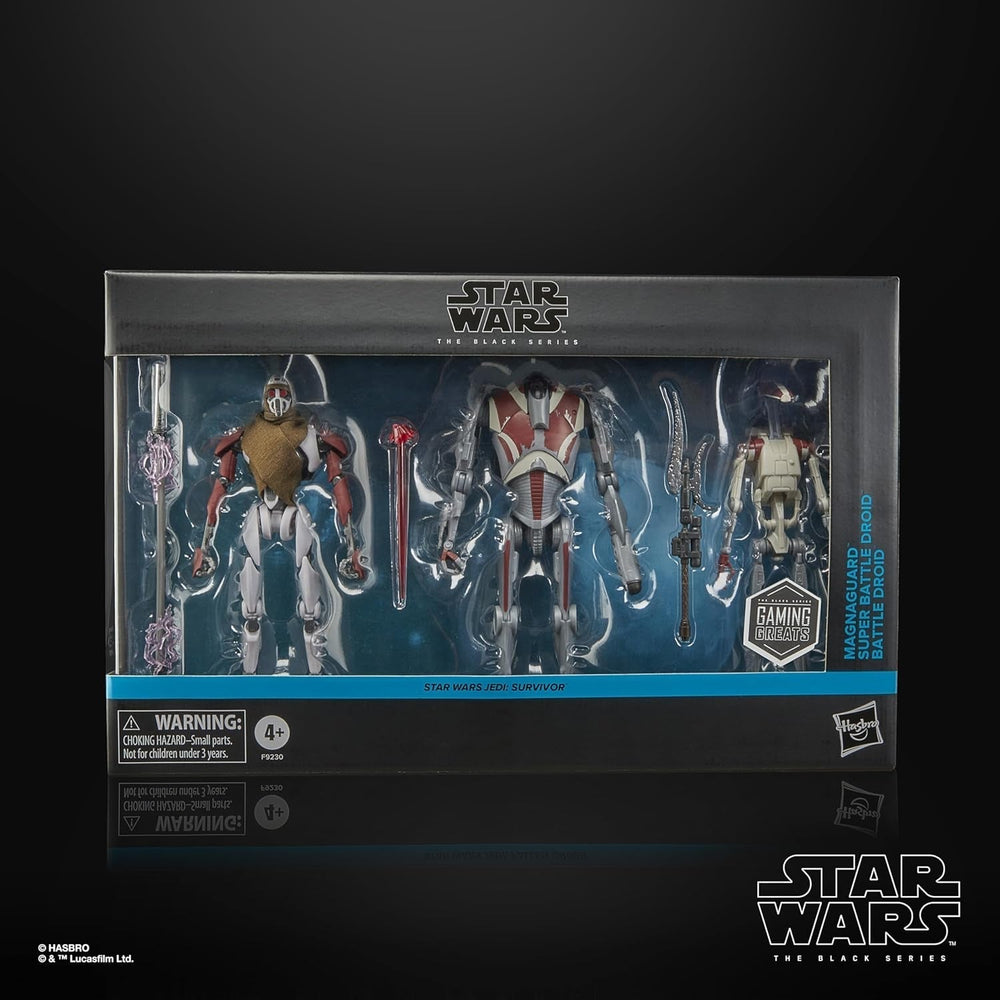 Star Wars Black Series Magna Raider, Super Battle Droid, Jedi Battle Droid : Pack de 3 figurines Survivor, échelle 15 cm Figurines Naty Shop