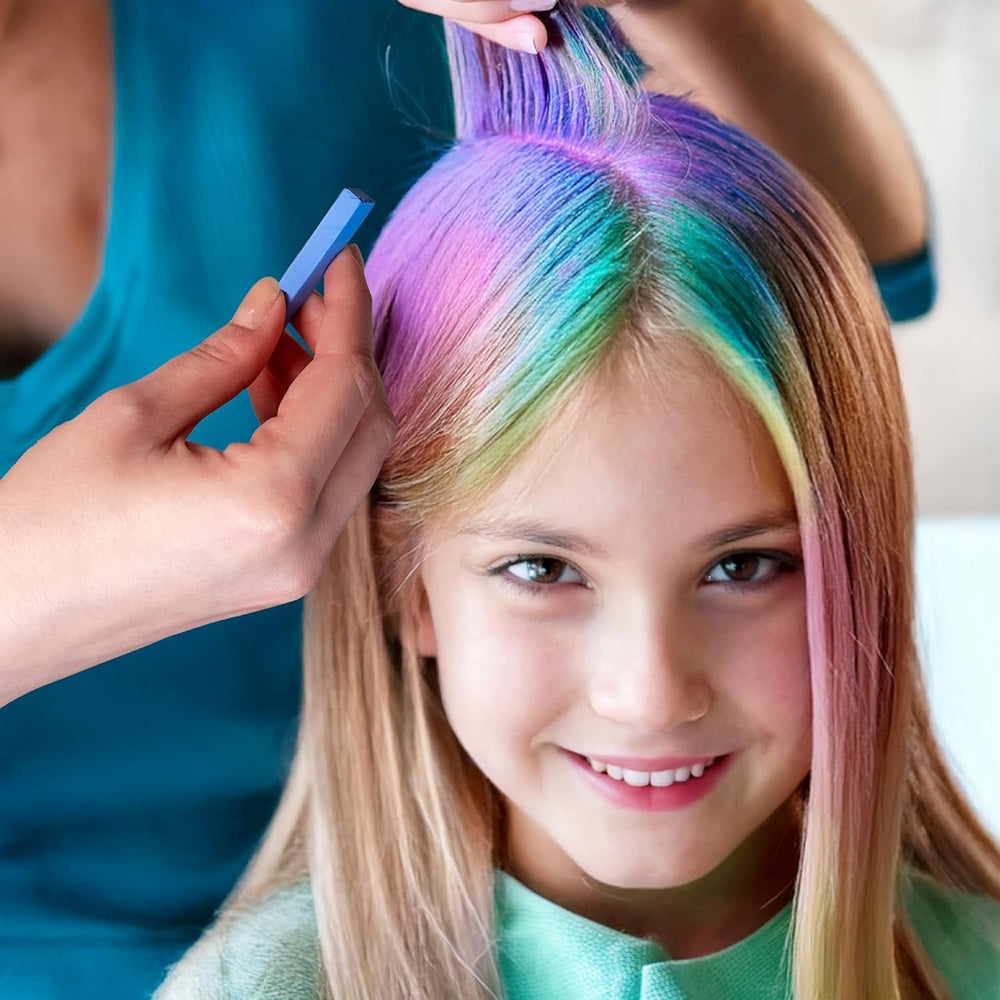 Ensemble de crayons de coloration (chariots) de 12 couleurs vibrantes - facile à utiliser - lavable - teinture capillaire temporaire - également pour les couleurs de cheveux foncés - en cadeau Halloween Carnaval Anniversaire Noël Teinture capillaire Naty Shop