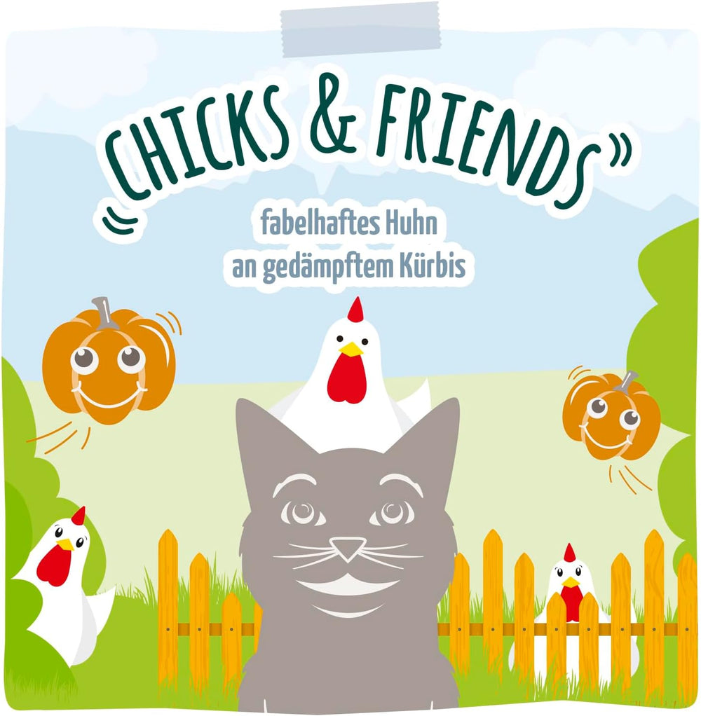MjAMjAM - Quetschie - Chicks & Friends fabelhaftes Huhn an gedämpftem Kürbis 12 x 125g