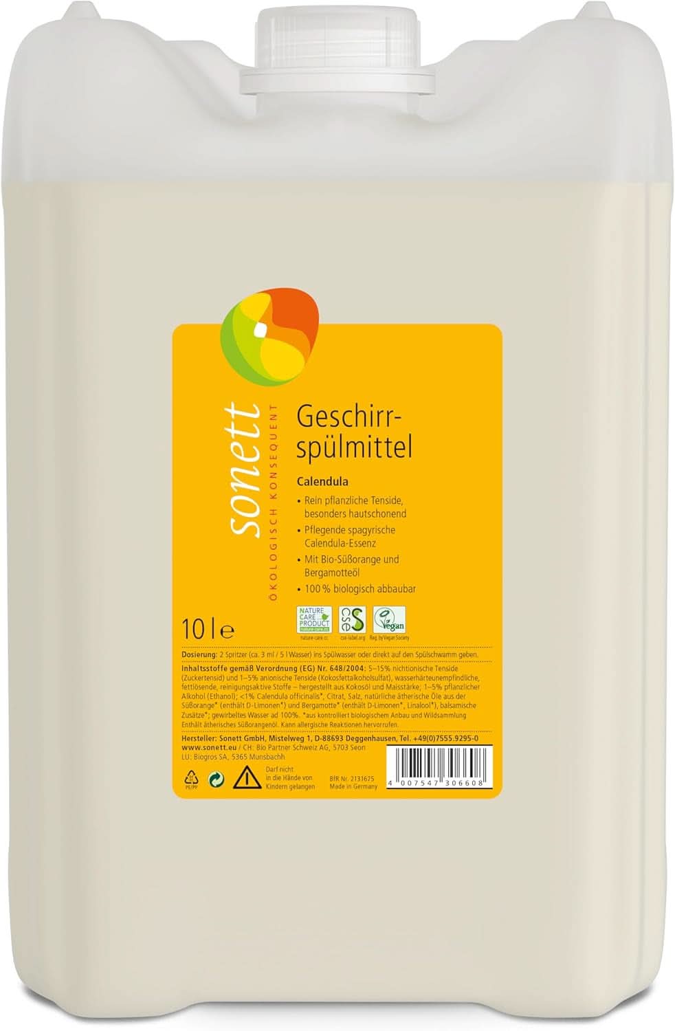 Liquide vaisselle Sonett Calendula, 300 ml Détergents de cuisine Naty Shop