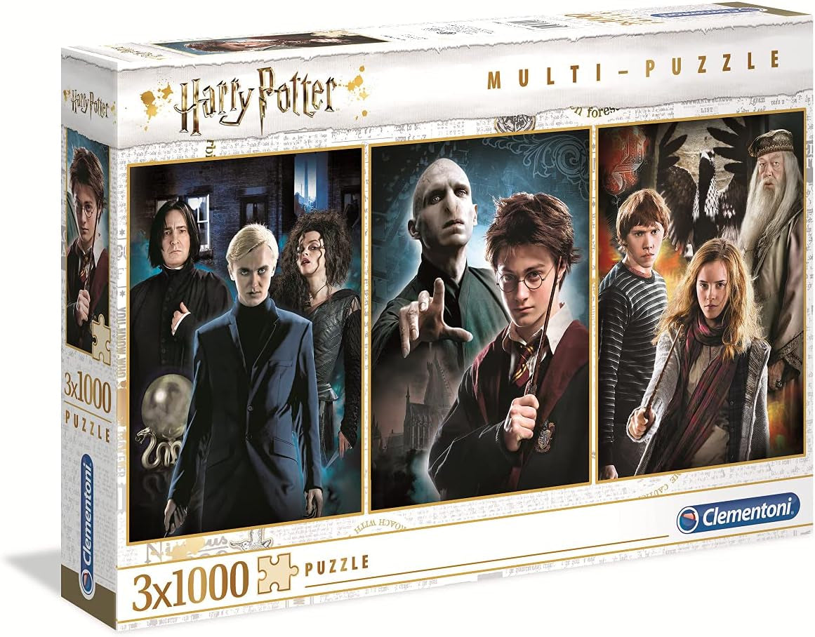Clementoni 61884 Harry Potter - Puzzle 3 X 1000 pièces à partir de 9 ans, Puzzle coloré pour adultes aux couleurs vives, Jeu d'adresse pour toute la famille, Excellente idée cadeau Puzzle Naty Shop Titre par défaut