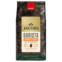 Jacobs Barista Cream Intense Coffee Beans 1kg - Intense, chocolat noir et noix de pécan, grains de café Arabica et Robusta Naty Shop 1 Kg Cream Intense