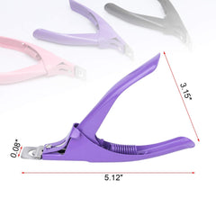 MWOOT 3 Pièces Pinces à Faux Ongles Pinces à Ongles en Acrylique, Outil de Manucure Coupe-Ongles en Acier Inoxydable pour Ongles en Gel Artificiel Acrylique