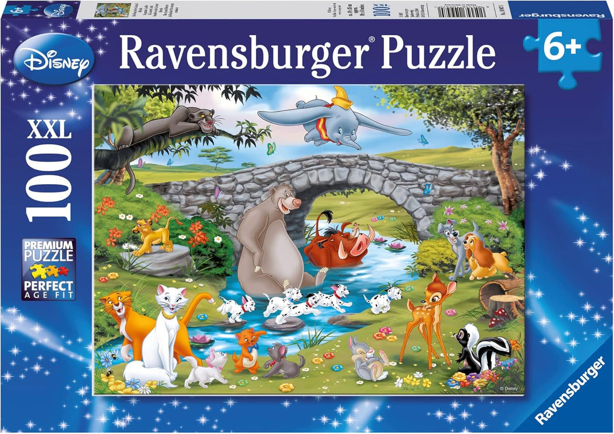 Puzzle enfant Ravensburger - 10947 Animal Friends Family - Puzzle Disney pour enfants à partir de 6 ans, avec 100 pièces au format XXL Puzzle Naty Shop Titre par défaut