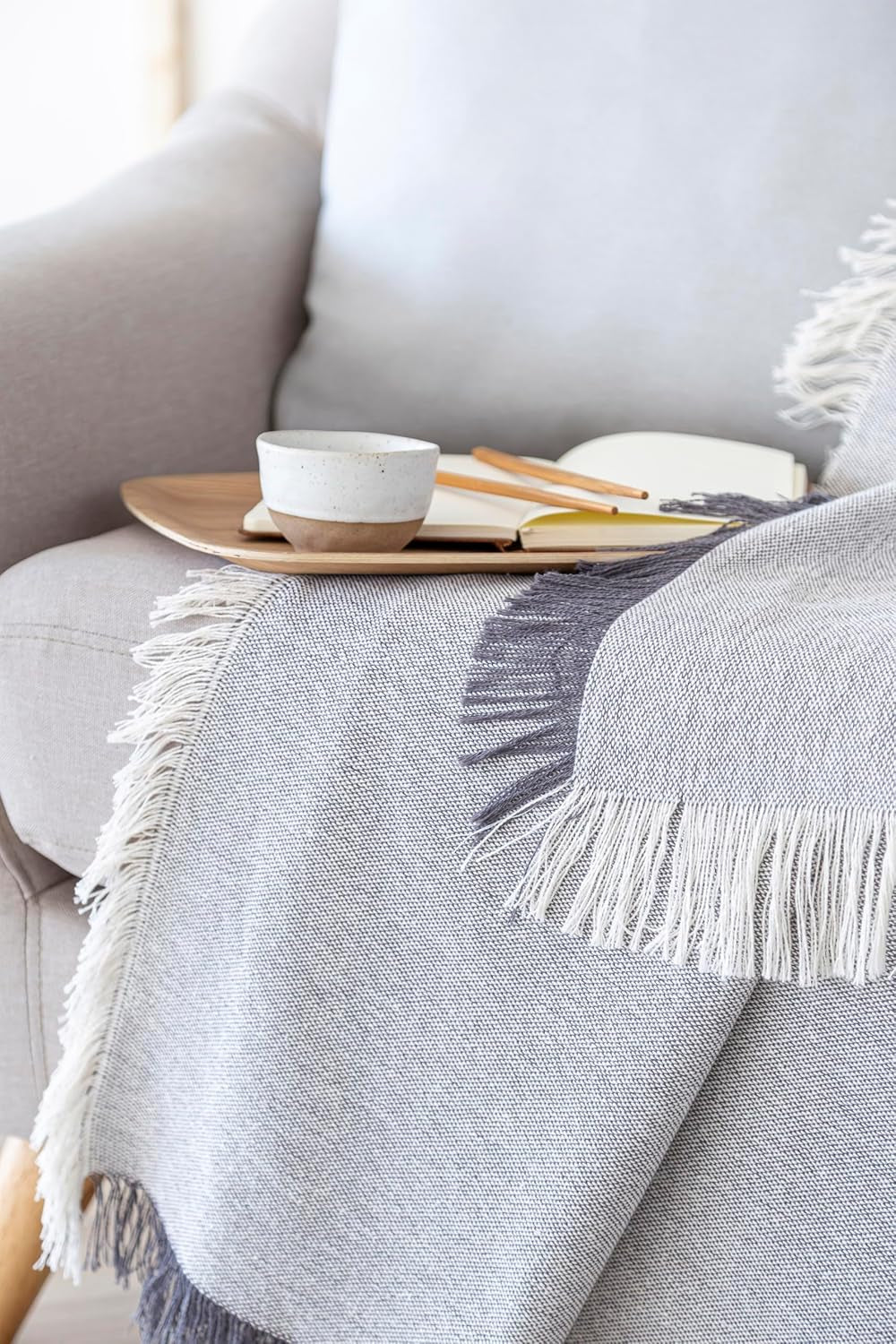 Couvre-lit multifonctionnel, couvre-lit, couvre-lit, housse de canapé, Jarapas, couleur unie (180 X 260 cm, gris foncé). Lits et couvertures Besuche den Todocama-Store