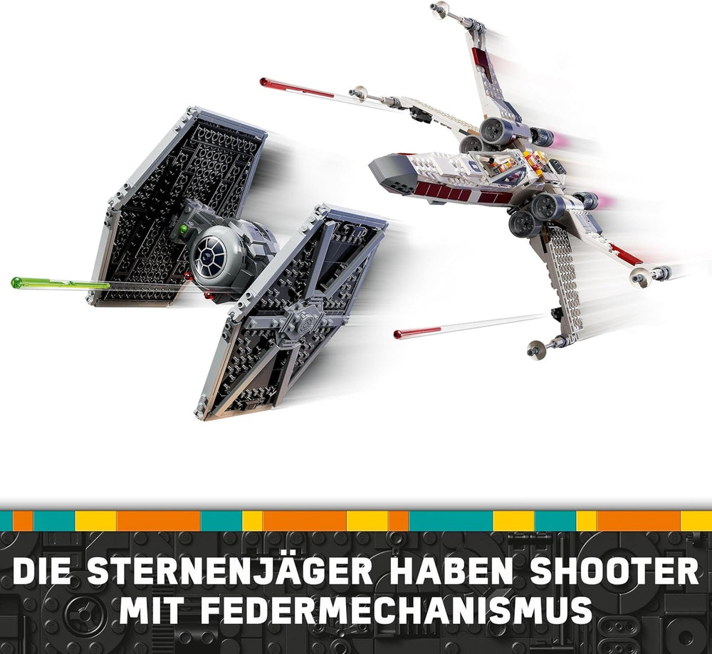 LEGO Star Wars TIE Fighter & X-Wing Mashup, Starfighter jouet à construire, idée cadeau pour les enfants, vaisseaux spatiaux personnalisables, cadeau pour les garçons, les filles et tous les fans 75393 Ensembles de construction Beuche den LEGO-Store