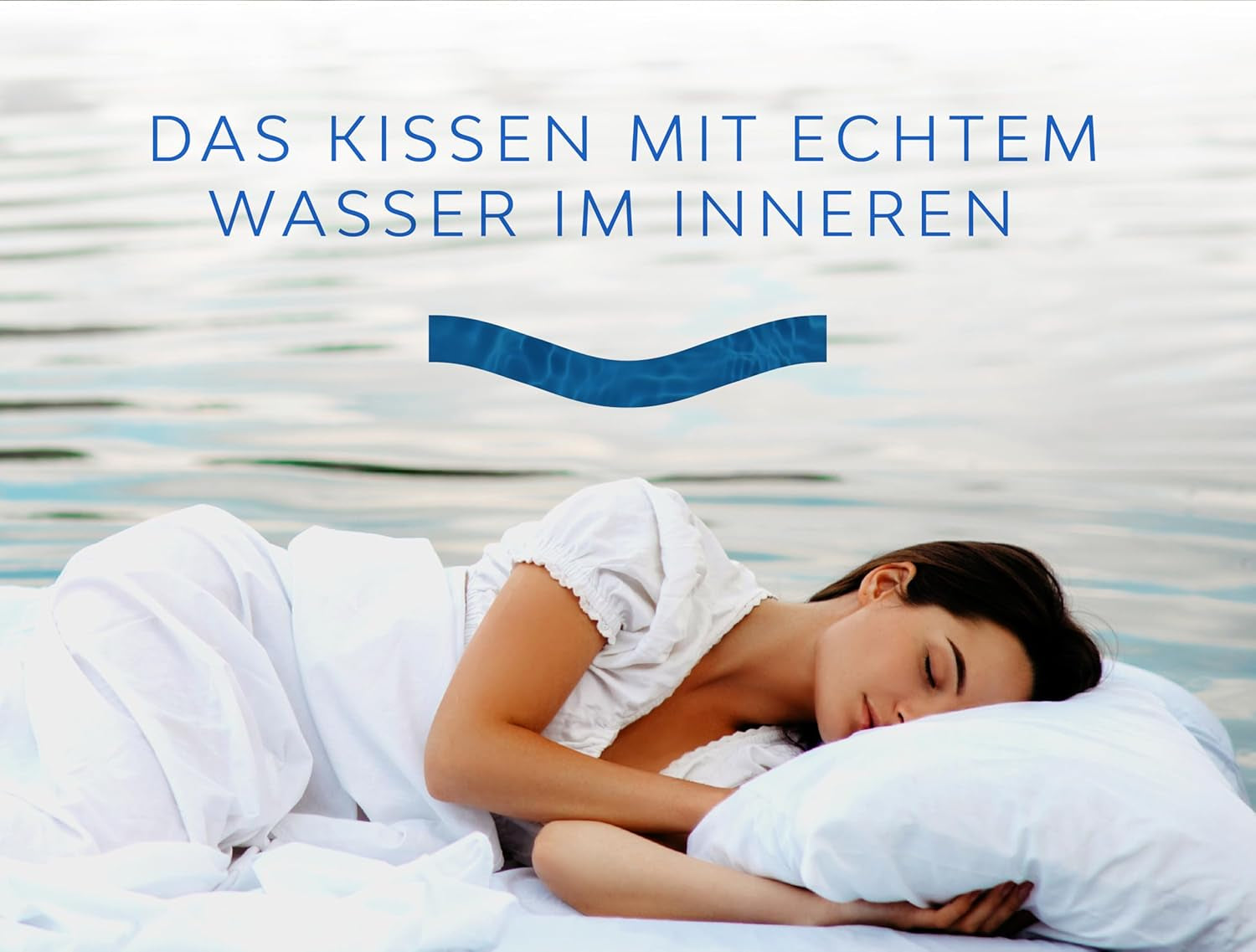 Oreiller à eau original Mediflow 5201 dans un paquet de deux 40 x 80 cm, blanc, 2 pièces (1 paquet) Oreillers standard Naty Shop