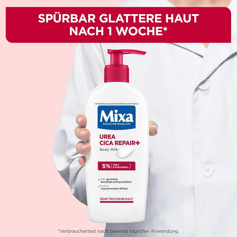 Mixa Urea Cica Body Lotion XXL, À l'urée et au panthénol régénérant, Lait corporel apaisant et protecteur, Pour peaux sèches, 400 ml Douche et bain Naty Shop