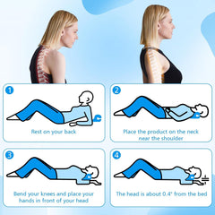 Civière de cou 2.0, Cloudy Neck Lefaya Civière de cou Vainqueur du test orthopédique Civière de cou pour soulager les douleurs cervicales Bosse de cou de qualité supérieure Nuage de cou corrige la posture (Bleu) Oreillers orthopédiques cervicaux Naty Shop