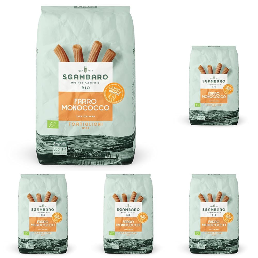 Pâtes Tortiglioni Bio N°89 - 500g Pâtes de blé allégées – Faible teneur en matières grasses – Source de fibres et de protéines