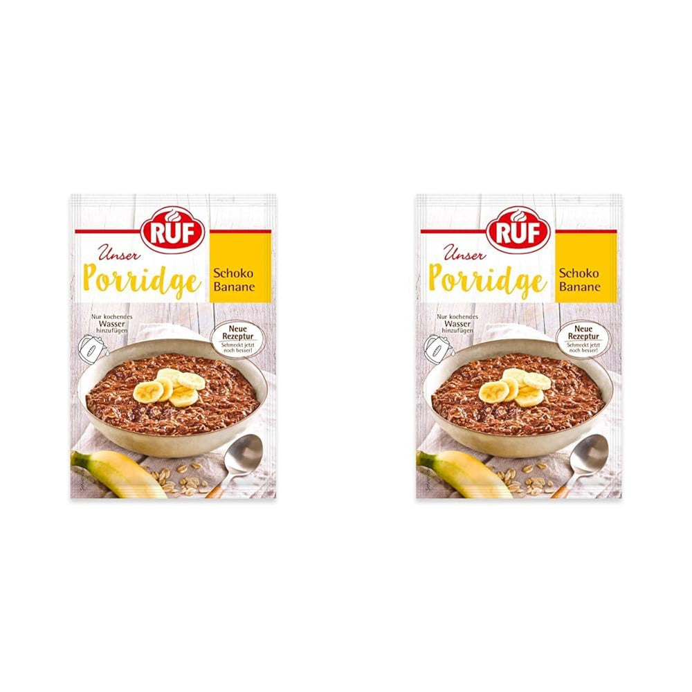 Gruau instantané RUF aux fraises et à la vanille, un repas d'été à base d'avoine prêt en 3 minutes, 1 sachet x 65g