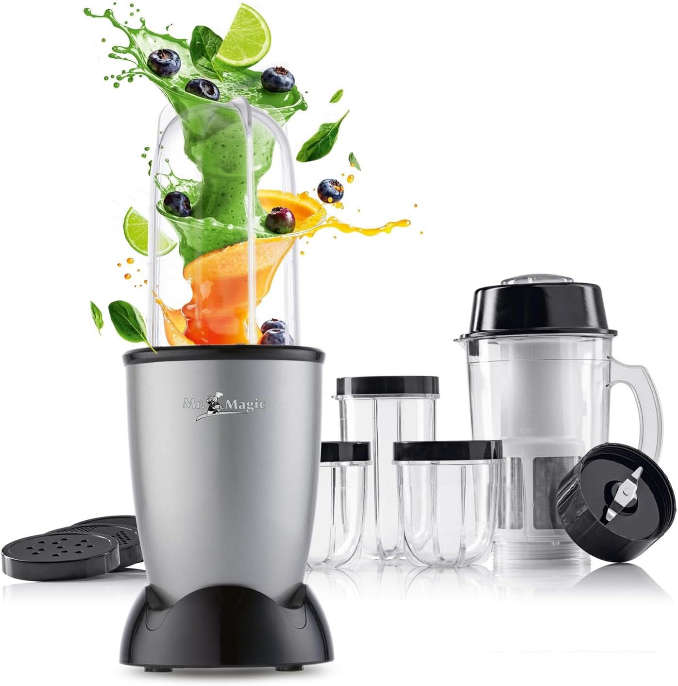 Gourmetmaxx Mr Magic Blender, Smoothie Maker avec pack d'accessoires Xxl Naty Shop