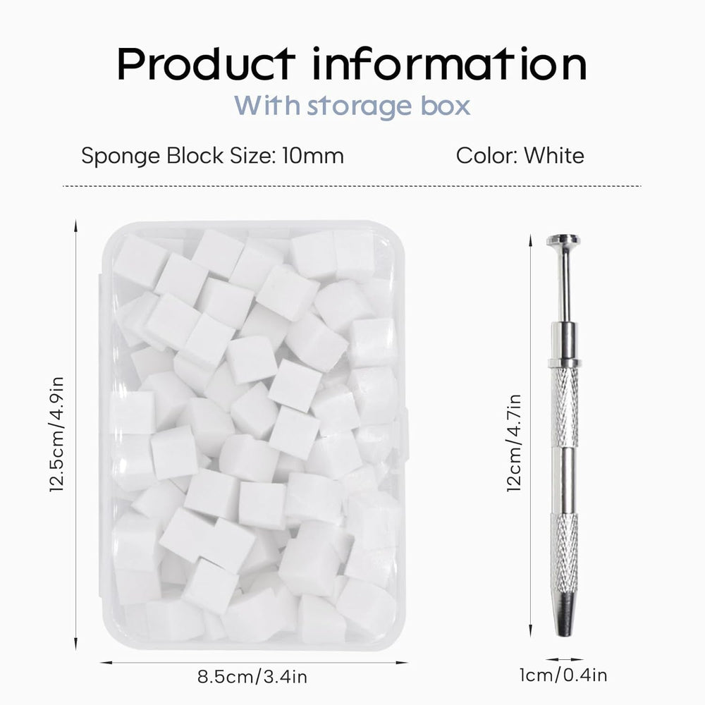 100 pièces Nail Art Schwamm Mit Metallgreifer, Éponge Pinceau Applicateur, Éponge Nagel Pinsel, Nageldesign Zubehör Schwammpinsel, Utiliser, Un Varavländ von Gradient Nail Art Patterns Zu Ersetlen