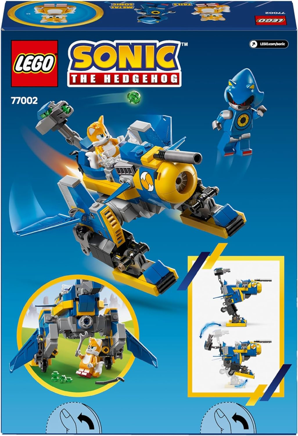LEGO Sonic le hérisson Cyclone contre. Metal Sonic - Jouet à collectionner Mechs avec 2 figurines de jeux vidéo - Idée cadeau pour les garçons et les filles à partir de 8 ans et les adolescents fans de jeux 77002 Jeux de construction Besuche den LEGO-Store