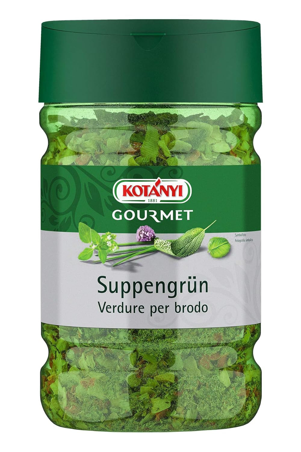 Kotanyi Suppengrün geschnitten Gewürze für Grossverbraucher et Gastronomie, 250 g