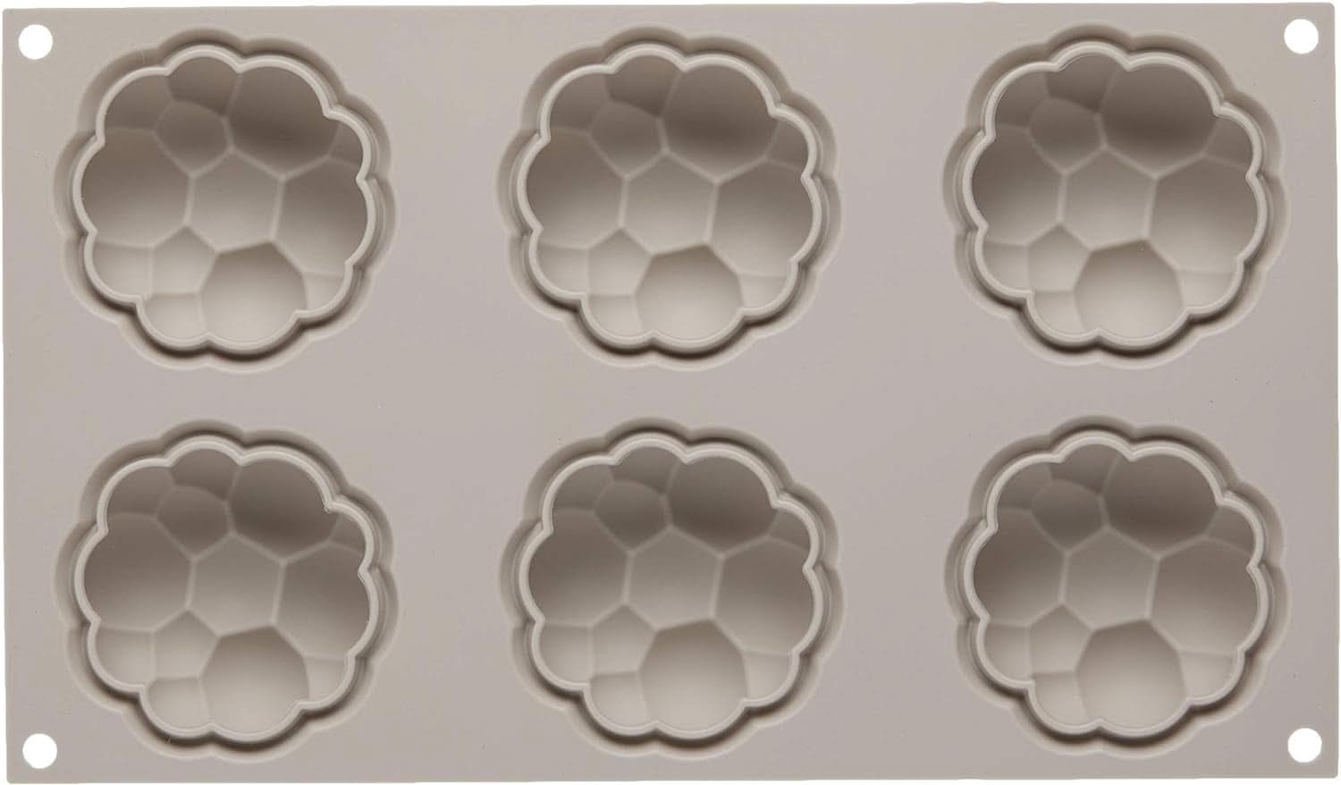 Silikomart, Moule pour gâteaux Tartufo en silicone, 8 Ports Simples, Ø 62 H 52 mm Cuisine Naty Shop Bollicine