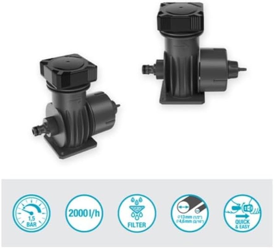 Système d'irrigation Gardena Micro-Drip Basic Unit 2000 : unité de base pour réduire la pression, débit d'eau env. 2 000 l/h, technologie de connexion simple et rapide (1354-20)