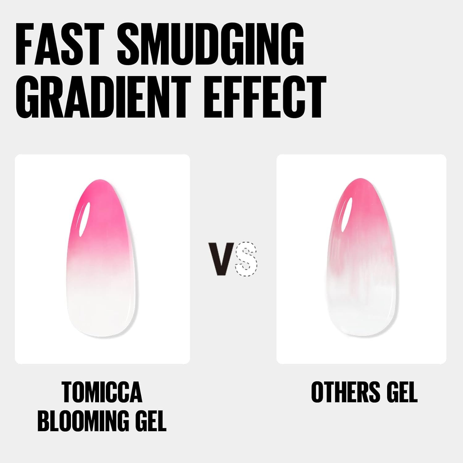 TOMICCA Vernis à ongles en gel transparent Blooming, vernis à ongles à diffusion UV LED pour le design des ongles, Marmor, Vernis à ongles bleu Aquarell 8 ml