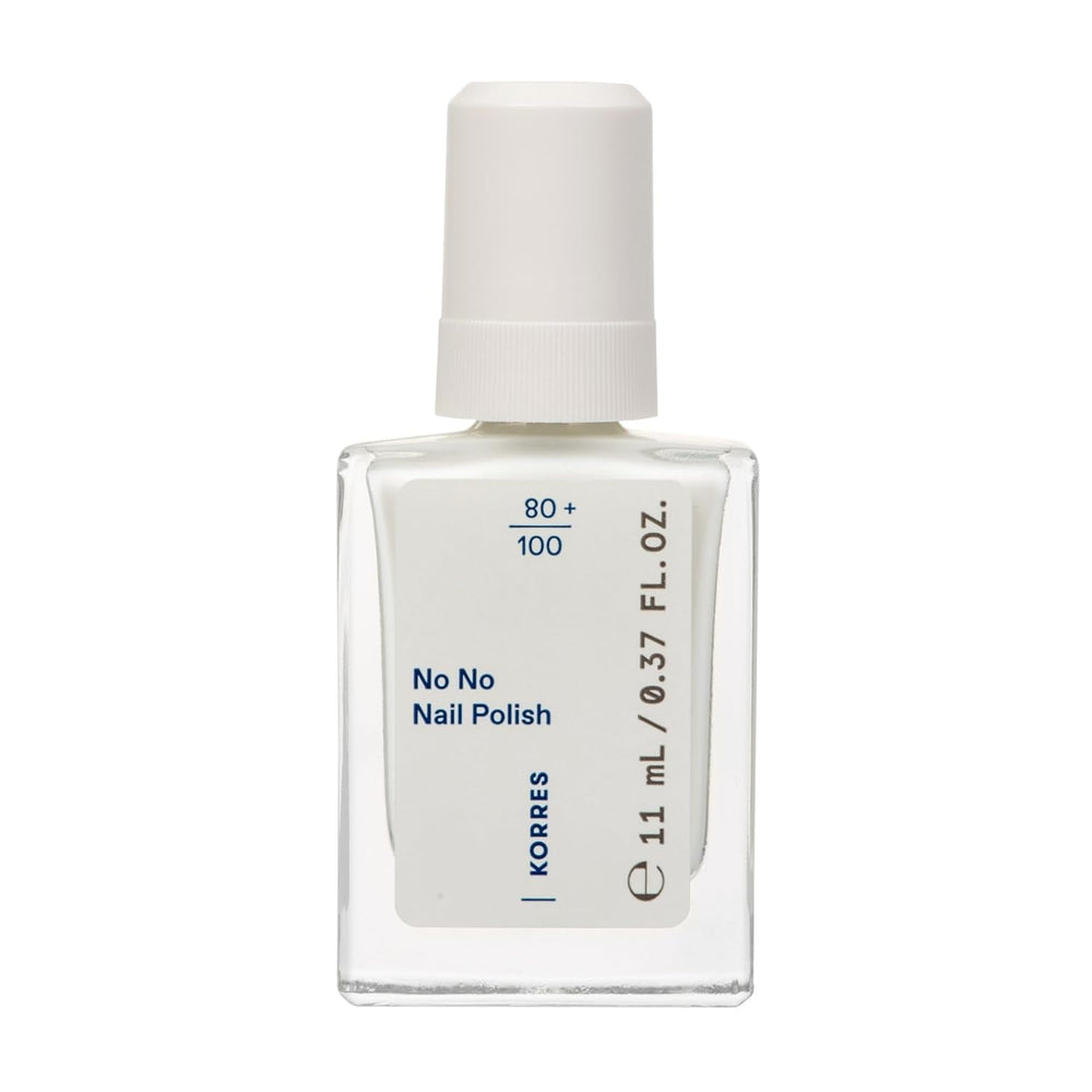 KORRES Base de vernis à ongles No No - Base 10 % végétalienne sans démoulage, pour une couleur longue tenue et résistante aux éclats, 11 ml - Ongles naturellement manucurés, sans substances nocives