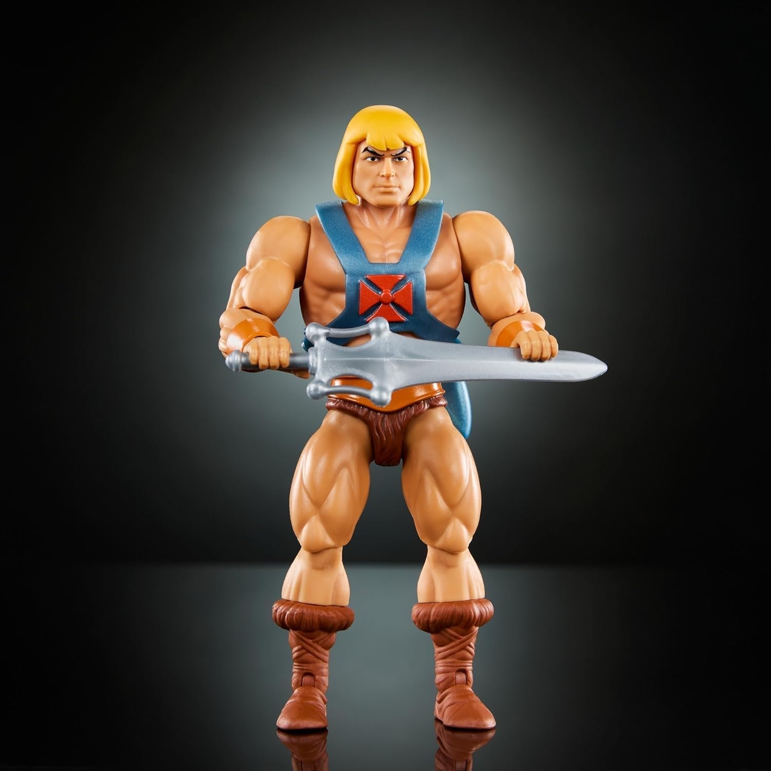 Jouet Masters of the Universe Origins, figurine He-Man de la collection Cartoon, échelle réelle, env. Héros de 14 cm avec armure 2 épées et mini comics HYD17 Figurines Naty Shop