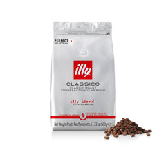 illy Vollbohnenkaffee – perfekt geröstete Bohnen – Classico Medium Roast – avec notes de caramel, orangenblüte et jasmin – 100% Arabica – sans conservateur – 500 ml