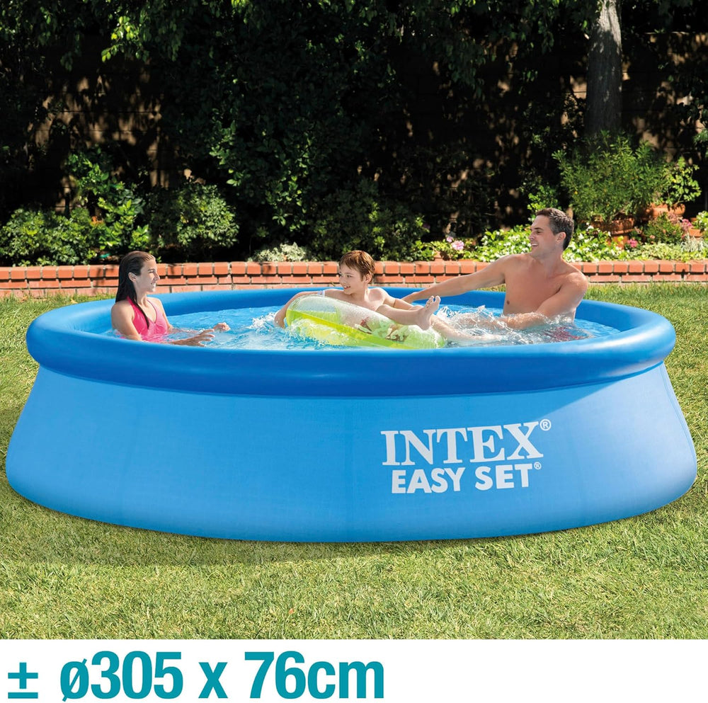 Intex 28122NP - Piscine Hors Sol Ronde Easy Set, Pompe à Filtration 1250 L/h, 3853 L, PVC, Bleu, 305x76 cm