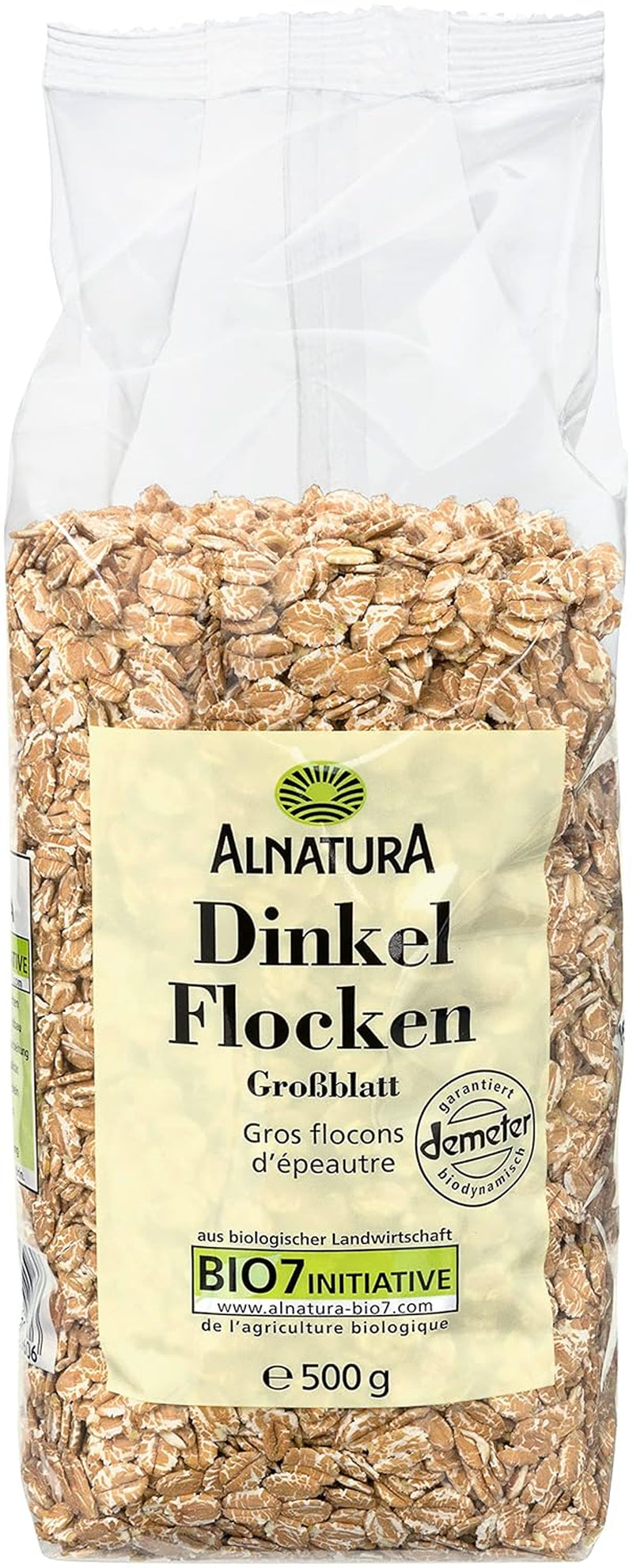 Bio Dinkelflocken Großblatt, 500G Céréales Naty Shop Titre par défaut