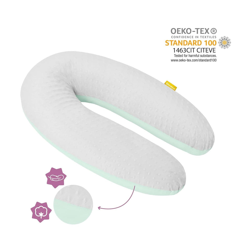 Badabulle Coussin d'allaitement et coussin de grossesse moelleux, 150 cm, avec housse, forme ergonomique Accessoires Alimentation et Allaitement Bebe Naty Shop