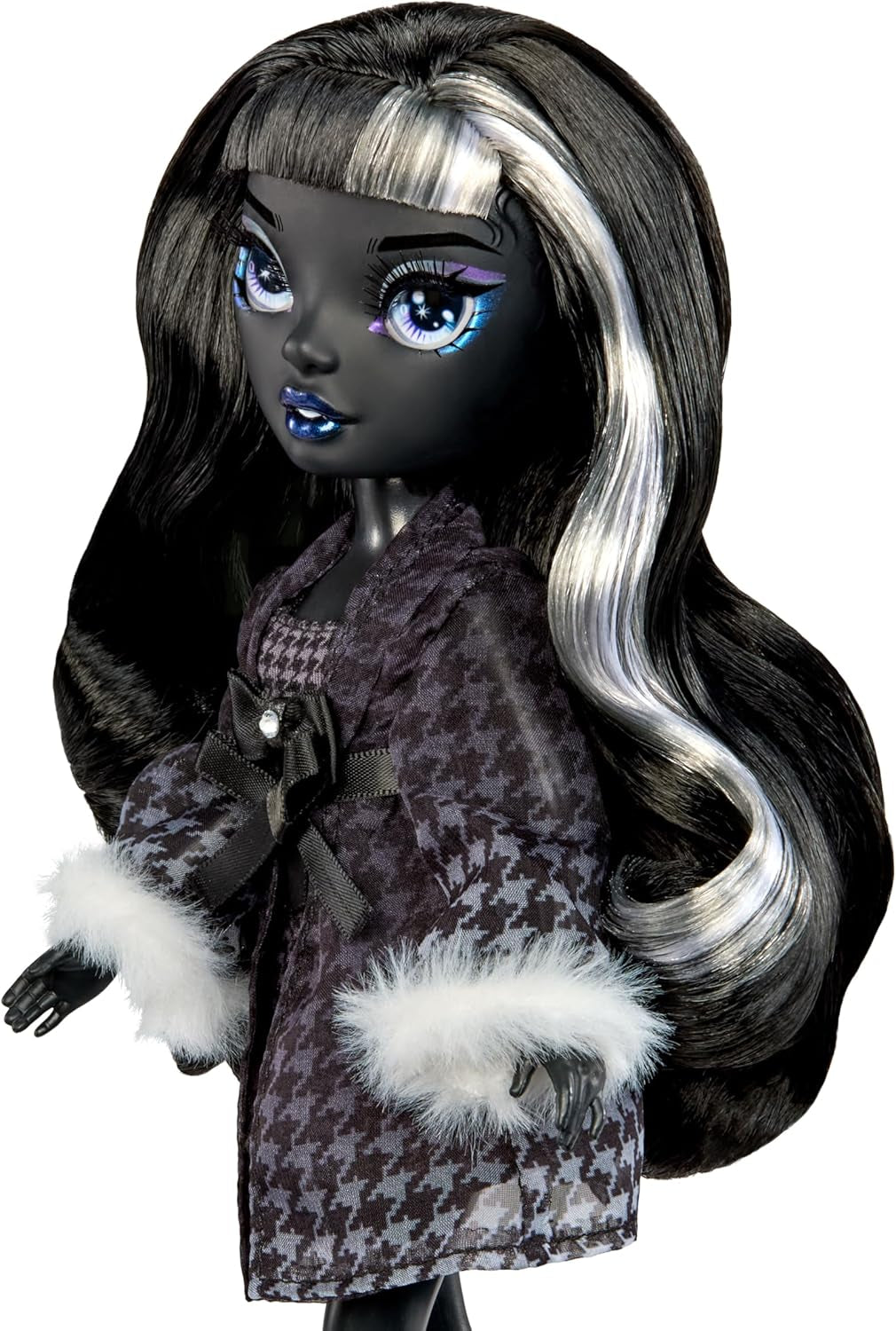 Rainbow High Shadow High Girl's Night - Shanelle Onyx - Poupée mannequin de 28 cm dans les tons de gris, cheveux noirs et tenue avec accessoires et peigne - Pour collectionneurs et enfants à partir de 6 ans