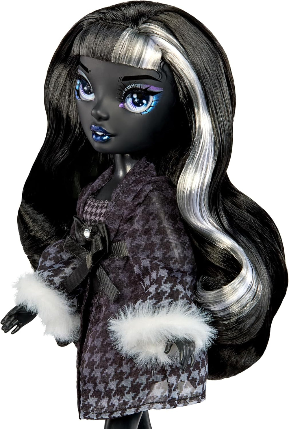 Rainbow High Shadow High Girl's Night - Shanelle Onyx - Poupée mannequin de 28 cm dans les tons de gris, cheveux noirs et tenue avec accessoires et peigne - Pour collectionneurs et enfants à partir de 6 ans