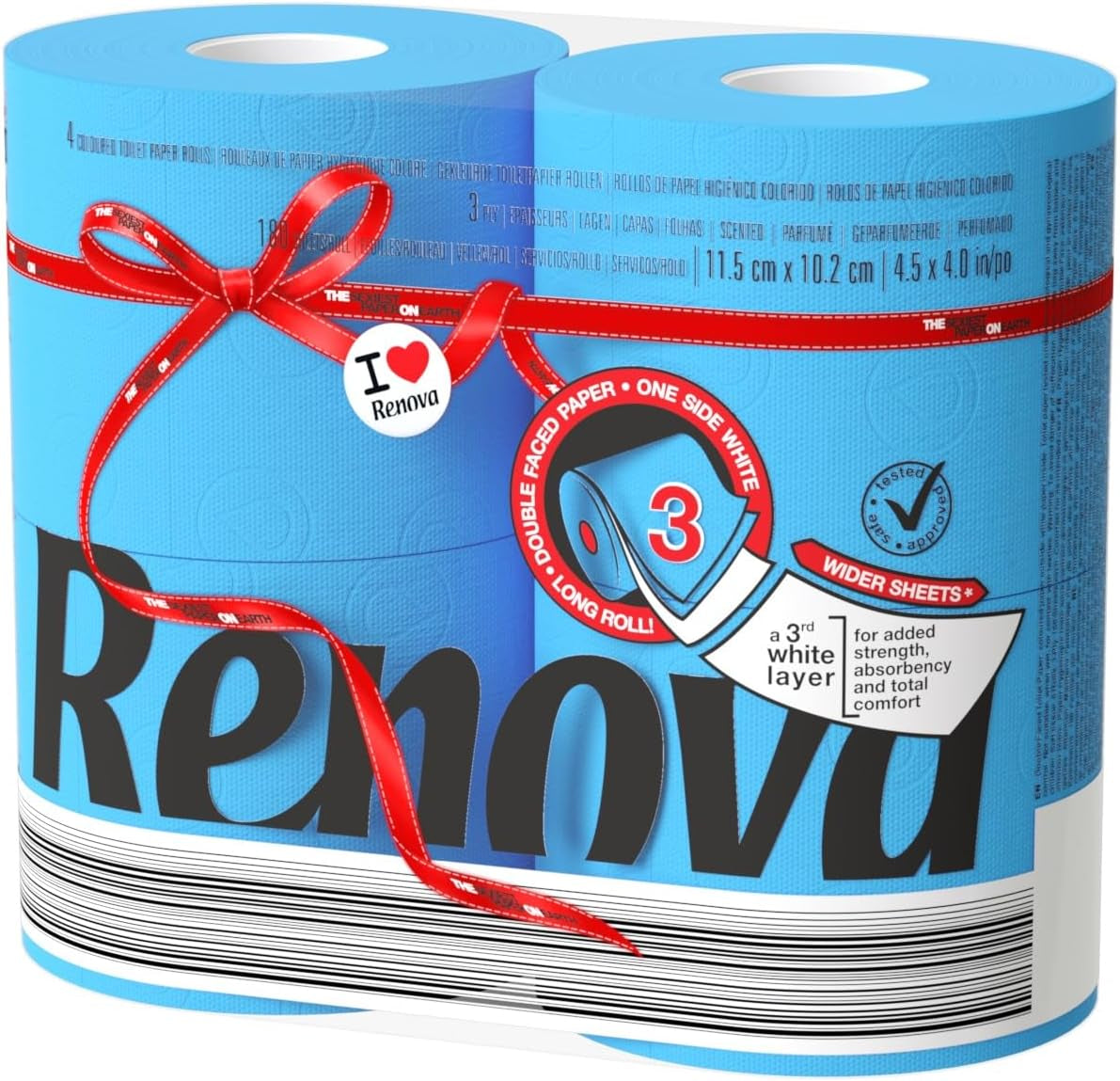 Papier toilette Renova, vert, 4 rouleaux