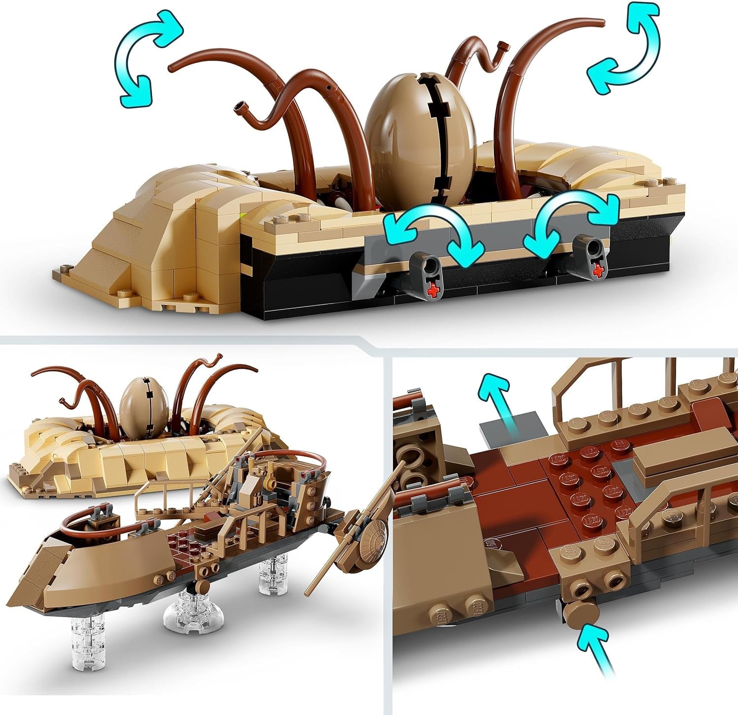 LEGO Star Wars : Le Retour du Chevalier Jedi Desert Skiff et Sarlacc Pit Fantasy Collection et jeu de construction Jouet de construction Cadeau pour garçons, filles et tous les fans 75396 Jeux de construction Besuche den LEGO-Store