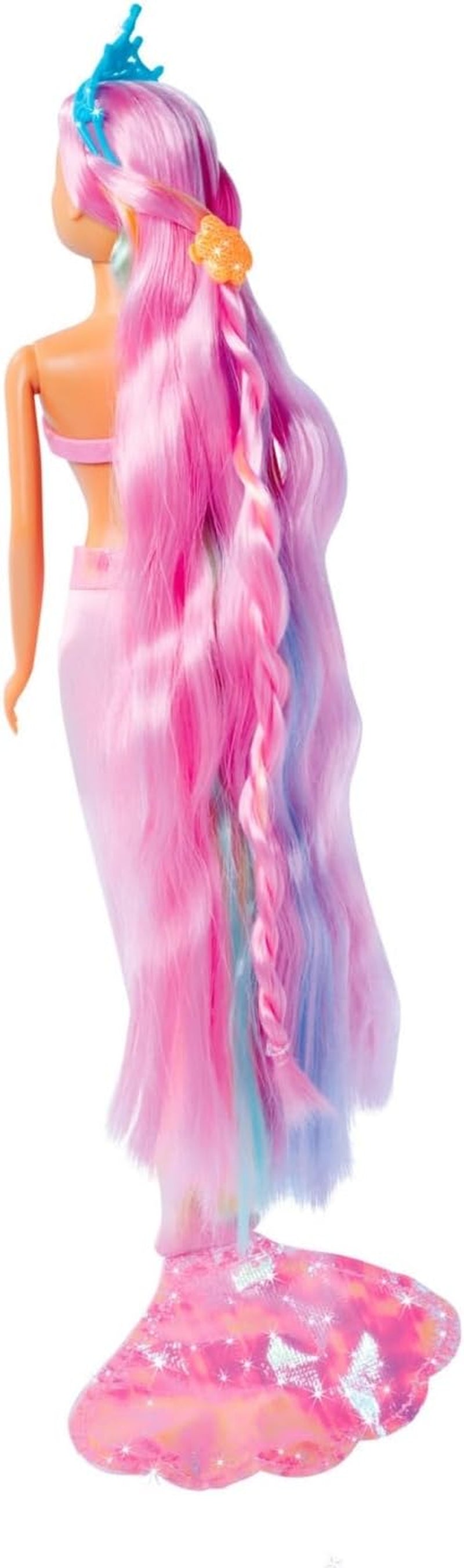 Simba 105733610 - Steffi Love Rainbow Mermaid, poupée à habiller sirène arc-en-ciel avec cheveux colorés, pinces à cheveux, peigne et nageoire amovible, poupée de jeu 29 cm, à partir de 3 ans Poupées Naty Shop
