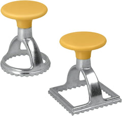 Metaltex 252326080 Moule à ravioli, rond avec carré, lot de 2