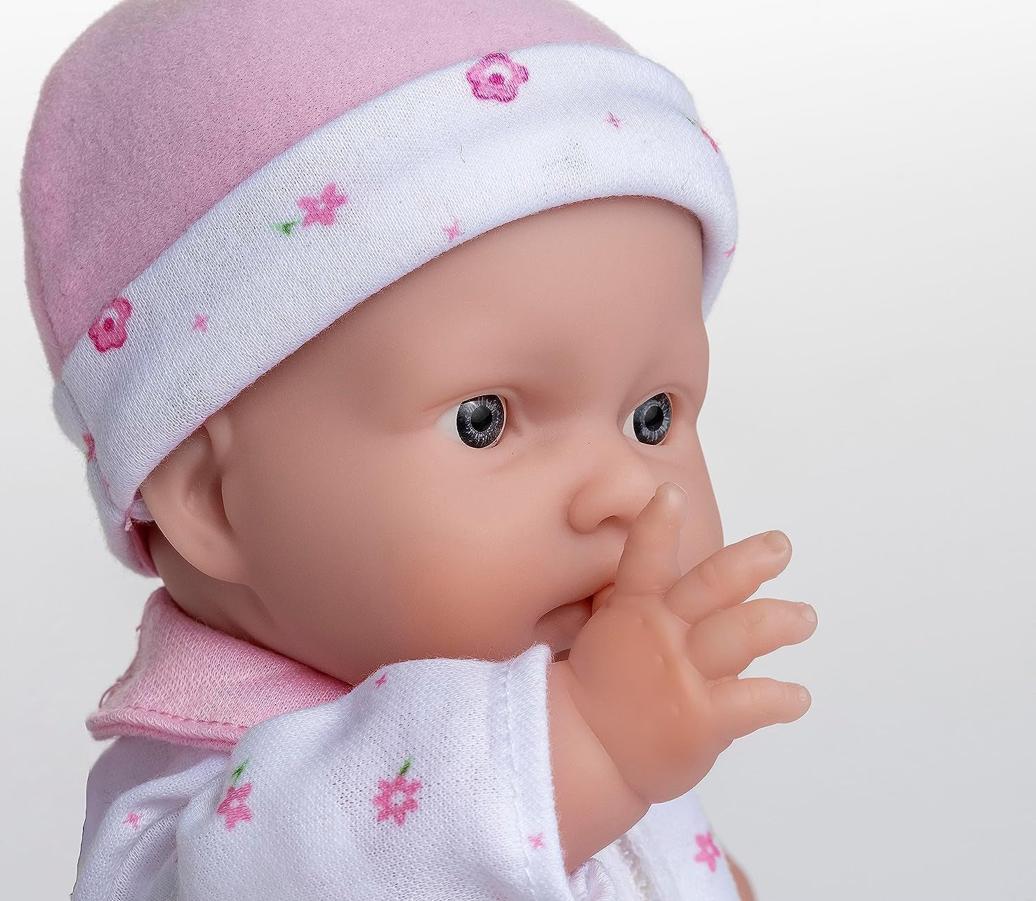 JC Toys Ensemble de poupée bébé caucasien La Baby - Poupée douce et lavable de 28 cm, tenue rose amovible avec chapeau, couverture et tétine, pour poupées de 12 mois et plus Naty Shop