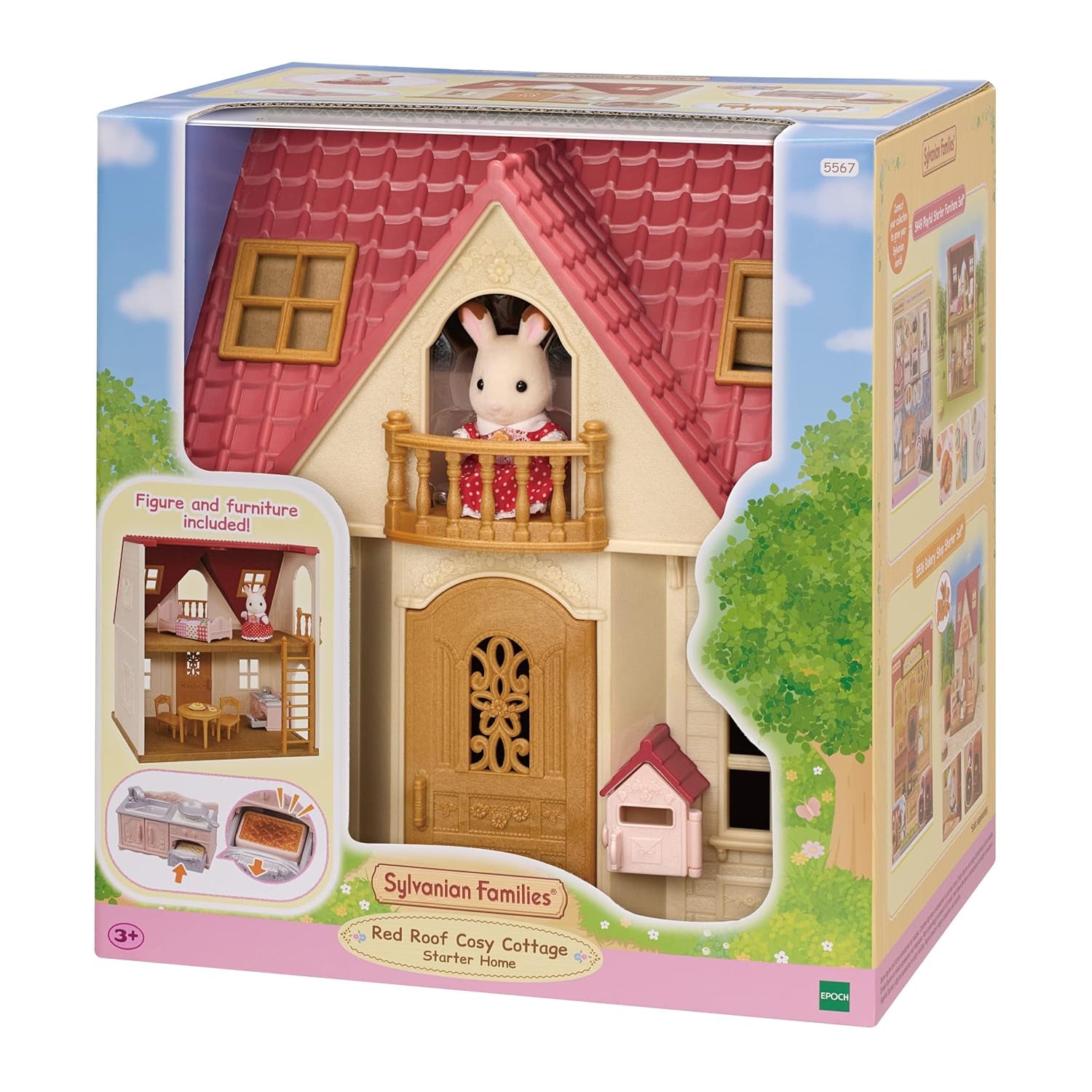 L5567 NOUVEAU Starter House, multicolore L5706 Milk Bunny Family - Figurines de maison de poupée