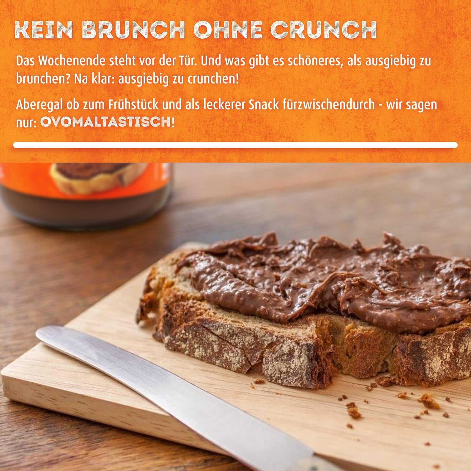 Ovomaltine OVO BREAK Gaufrette et Barre de Chocolat - une collation croustillante au goût incomparable de notre populaire Crème Crocante, naturellement sans huile de palme (4 x 39g)