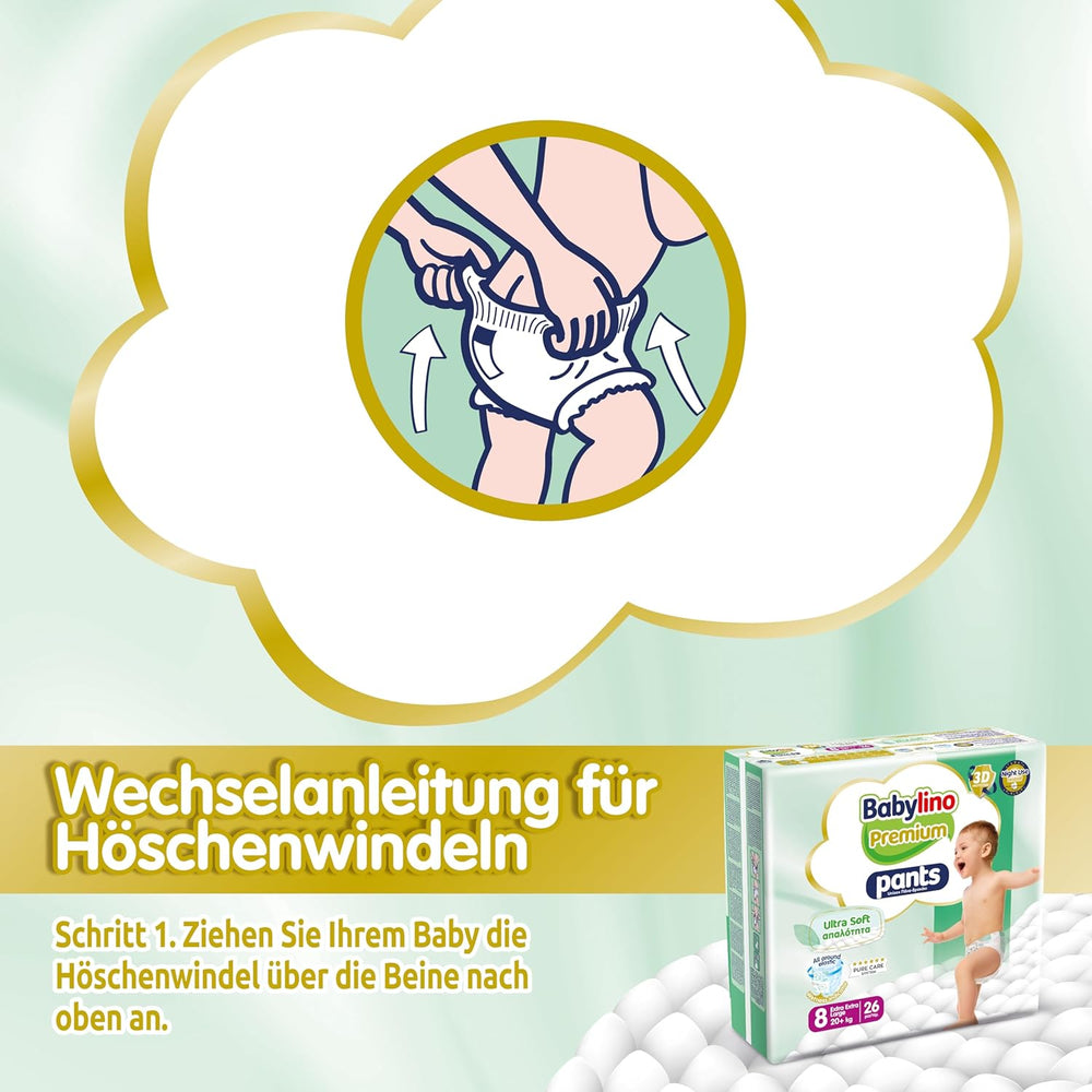 Pantalon Premium taille 8 avec filtre ultra doux, XXL (20+ kg), 26 pièces