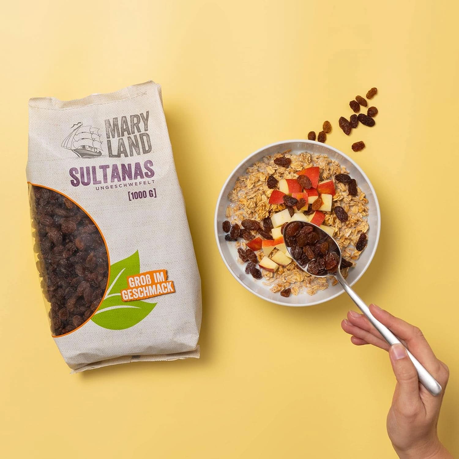 Sultanes du Maryland, Raisins secs, naturellement sucrés, sans sucre ajouté - sans conservateurs, 1 Kg Produits déshydratés Naty Shop