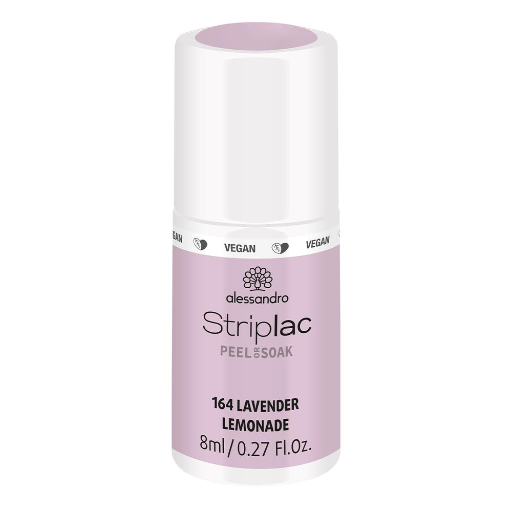 Vernis à ongles UV Alessandro Striplac Lavender Lemonade – Délicat et longue durée – S'enlève facilement grâce à la technologie de retrait – Vegan et cruelty-free – 8 ml