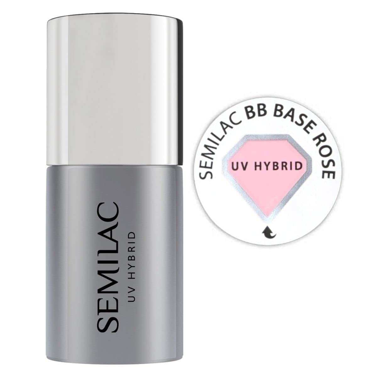 Base de vernis à ongles UV Semilac Pure & Clean 7 ml – Base hybride auto-nivelante pour ongles sensibles