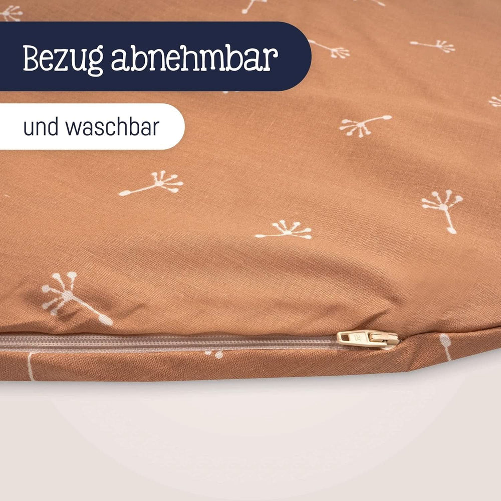 Julius Zöllner Coussin d'allaitement bio 190 cm, garnissage 42 litres de microbilles Eps, fabriqué en Allemagne Accessoires Alimentation et Allaitement Bebe Naty Shop