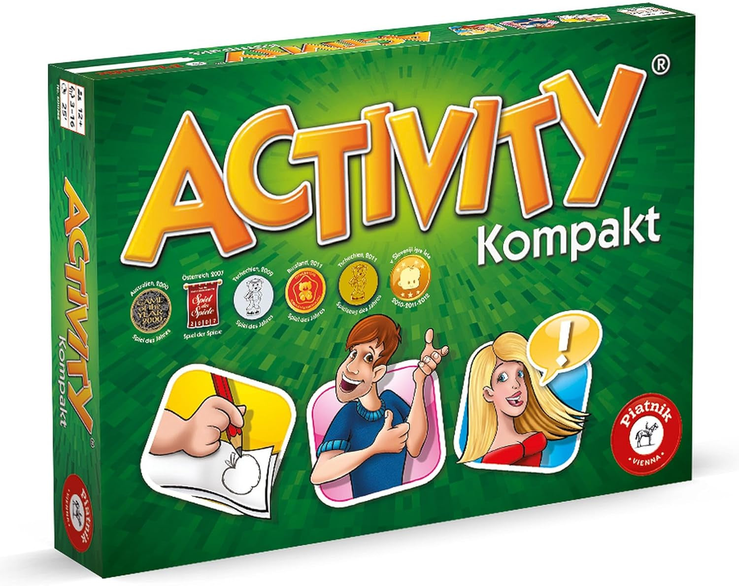 Piatnik 6028 - Jeu d'activités original | Jeu classique pour les fêtes et soirées de jeux | Pantomime, dessin et explications obligatoires | 2 640 nouveaux termes | Maximum 16 joueurs possibles