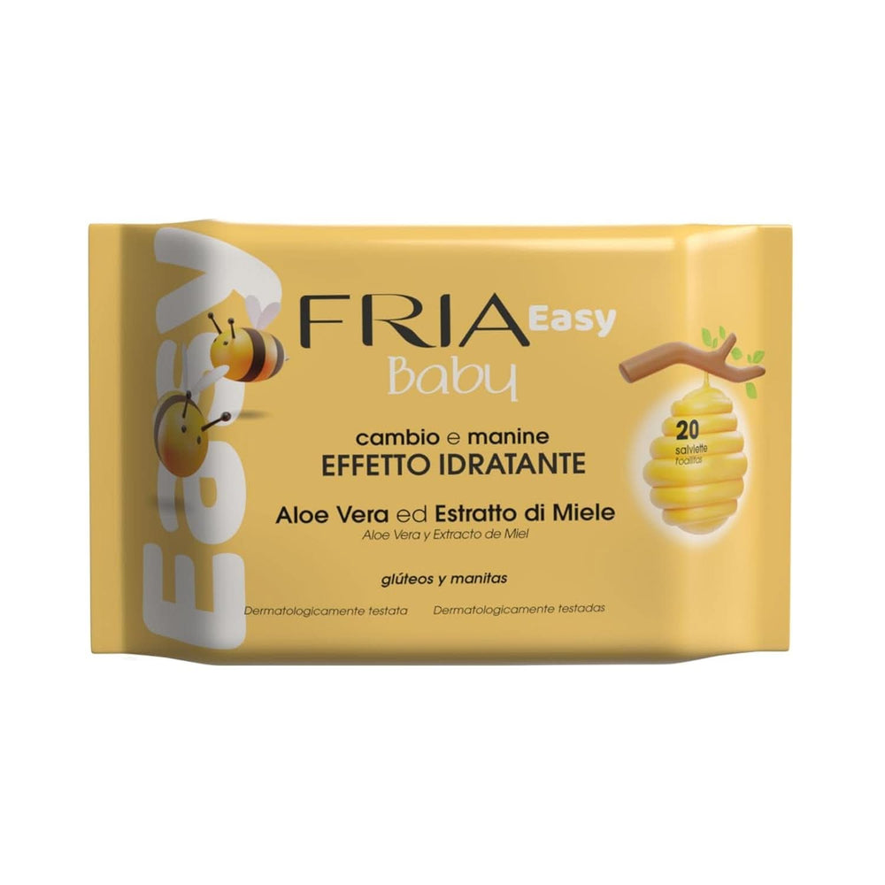 Fria Easy Baby, Lingettes à langer, à l'aloe vera et à l'extrait de miel avec effet hydratant pour la peau, testées dermatologiquement Lingettes humides pour bébé Naty Shop 1 paquet