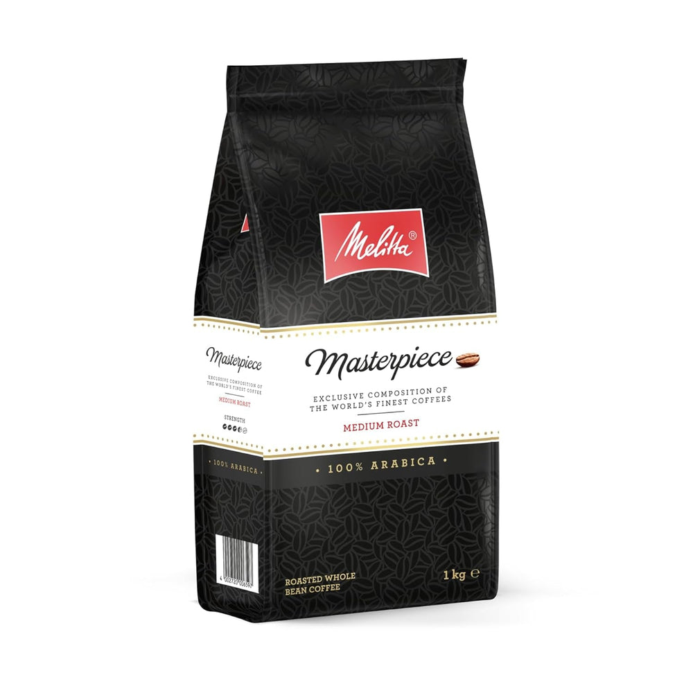 Melitta Monsooned Malabar Rare Café, 1 kg, grains de café, non moulus, 100 % grains Arabica d'Inde, torréfiés en Allemagne, force 4 Naty Shop Masterpiece Coffee