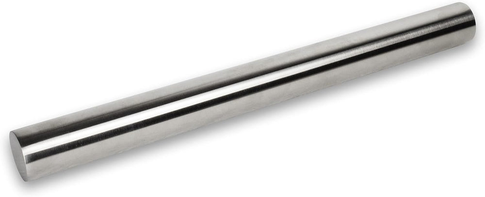 INOXLM Rouleau à pâtisserie en acier inoxydable pour pâte à pain, pizza, gâteau (sac taupe)