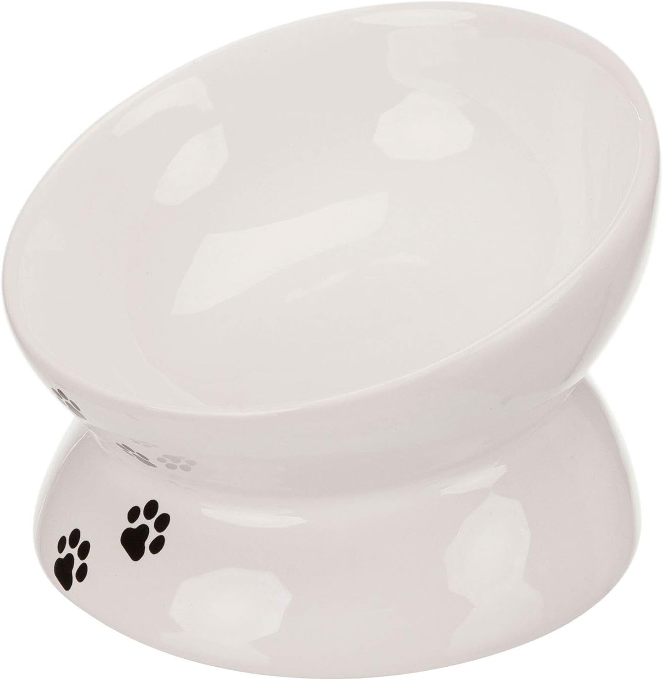 Stație de hrănire pentru pisici Trixie, ceramică, albă