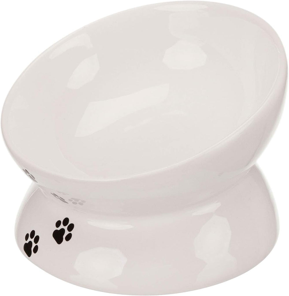 Stație de hrănire pentru pisici Trixie, ceramică, albă