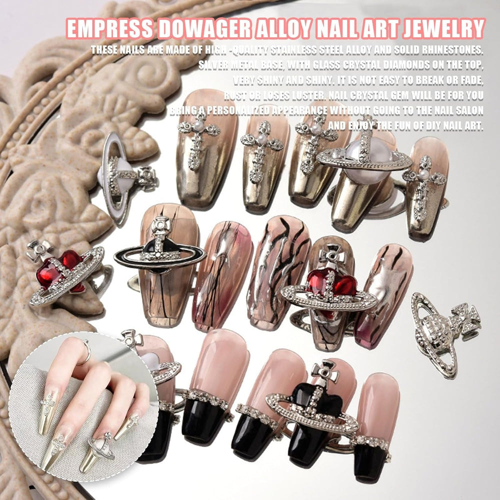 Planet Nail Art Charms, 32 pièces Saturn Shape Nagel Edelsteine ​​​​pour acrylique, strass Nagel Strasssteines Mädchen Nail Art DIY Handwerk Dekoration Zubehör