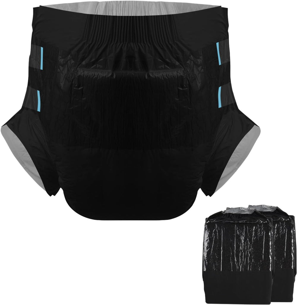 CutiePlusU Couches pour adultes, surface sèche, absorption maximale pendant la nuit, couches jetables pour incontinence – bleu, rose, blanc, lot de 3 (moyen 71-96 cm)